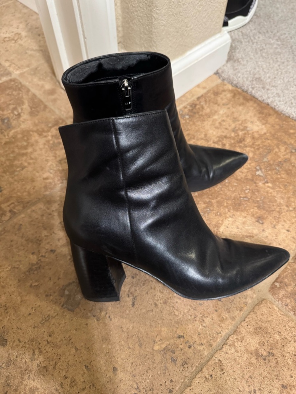 Marc Fisher Pointed Toe Ankle Boots in Black